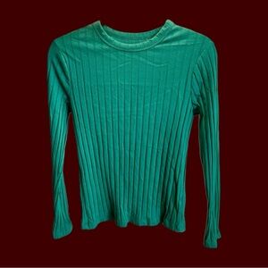 a new day Green-Blue Long Sleeve Top